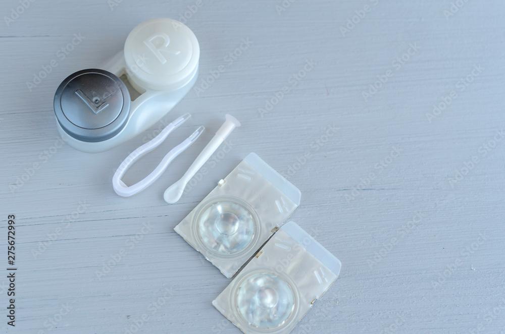 Contact lenses and accessories - tweezers, case Contact lenses and accessories - tweezers, case