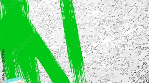 Formation of green screen,green background,alpha channel to use your ideas.Animated video.