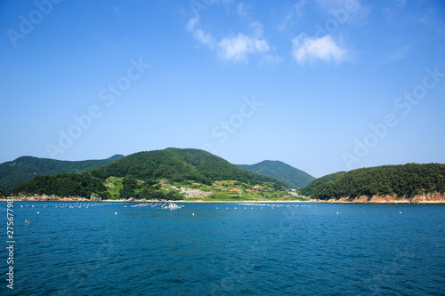 Hallyeohaesang National Marine Park in Tongyeong-si, South Korea.