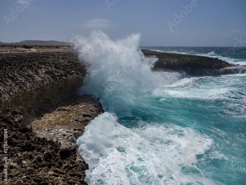 Crashing waves at Shete Boka National park, curacao