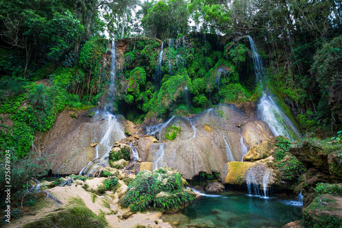 El Nicho waterfall, located in the Sierra del Escambray mountains not far from Cienfuegos photo