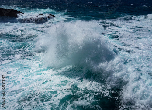 Crashing waves at Shete Boka National park  curacao