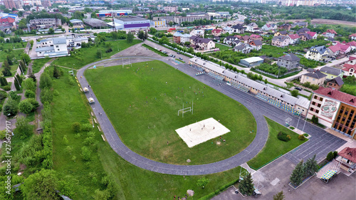 View of the sports stadium, ball games and recreation sports