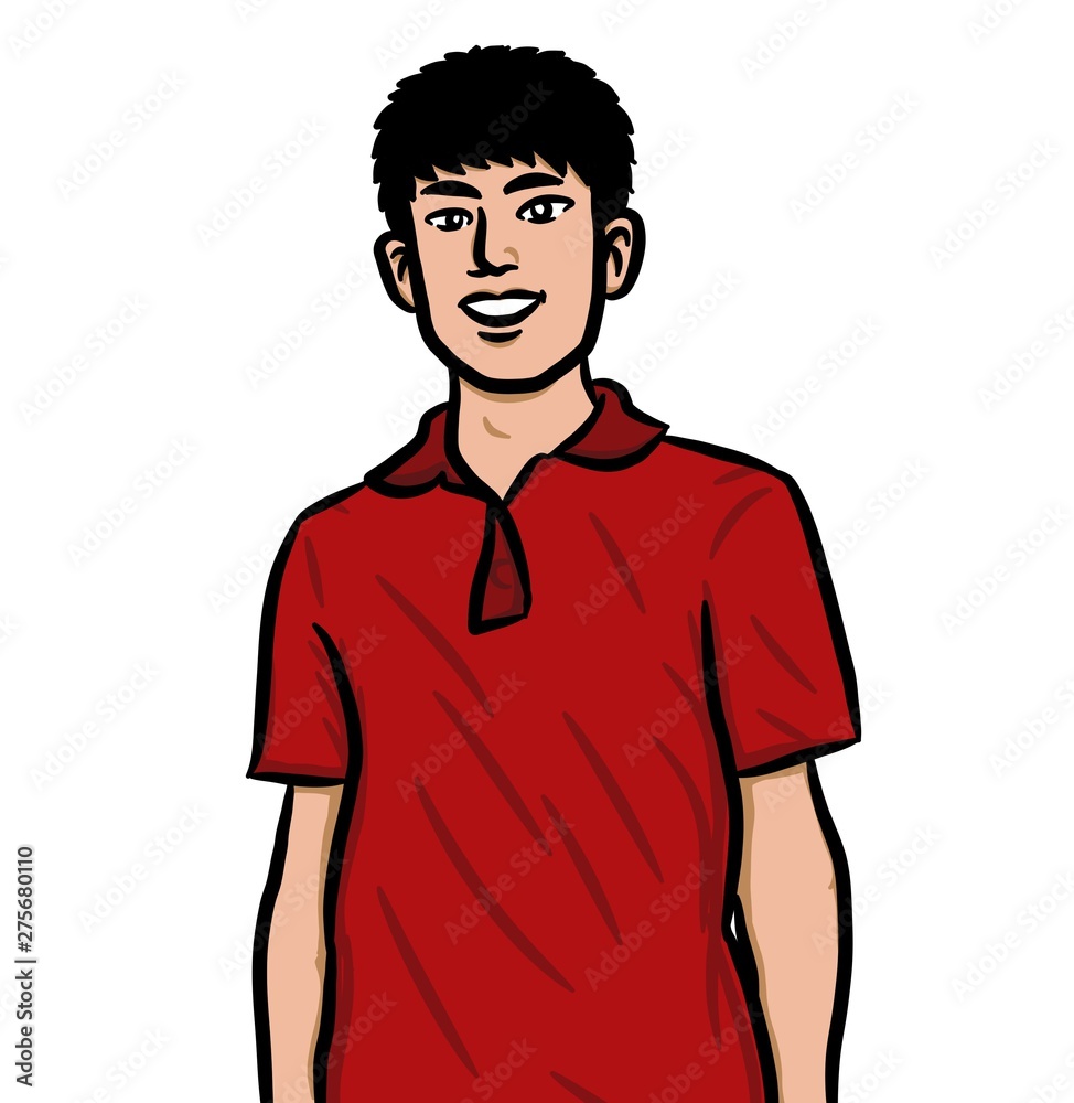 cartoon cute man on white background cartoon cute man on white background