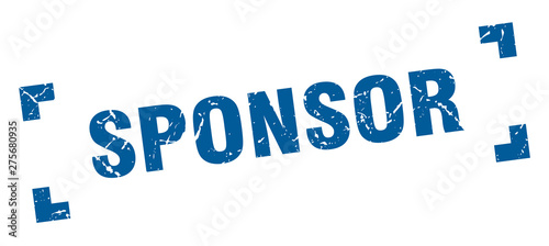 sponsor stamp. sponsor square grunge sign. sponsor