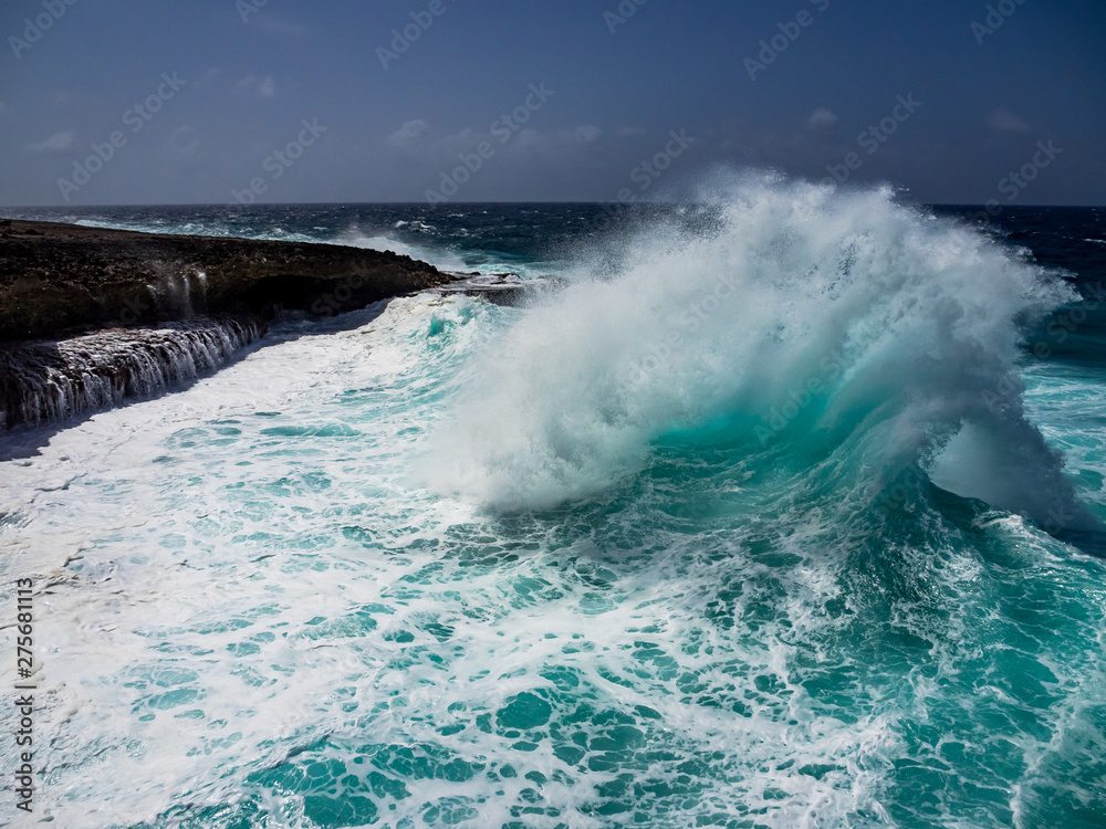Crashing waves at Shete Boka National park, curacao Crashing waves at Shete Boka National park, curacao