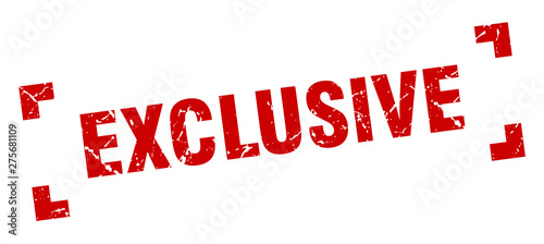 exclusive stamp. exclusive square grunge sign. exclusive