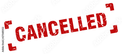 cancelled stamp. cancelled square grunge sign. cancelled