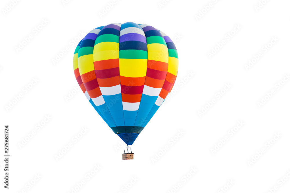 Fototapeta premium Hot air balloon isolated on white background.