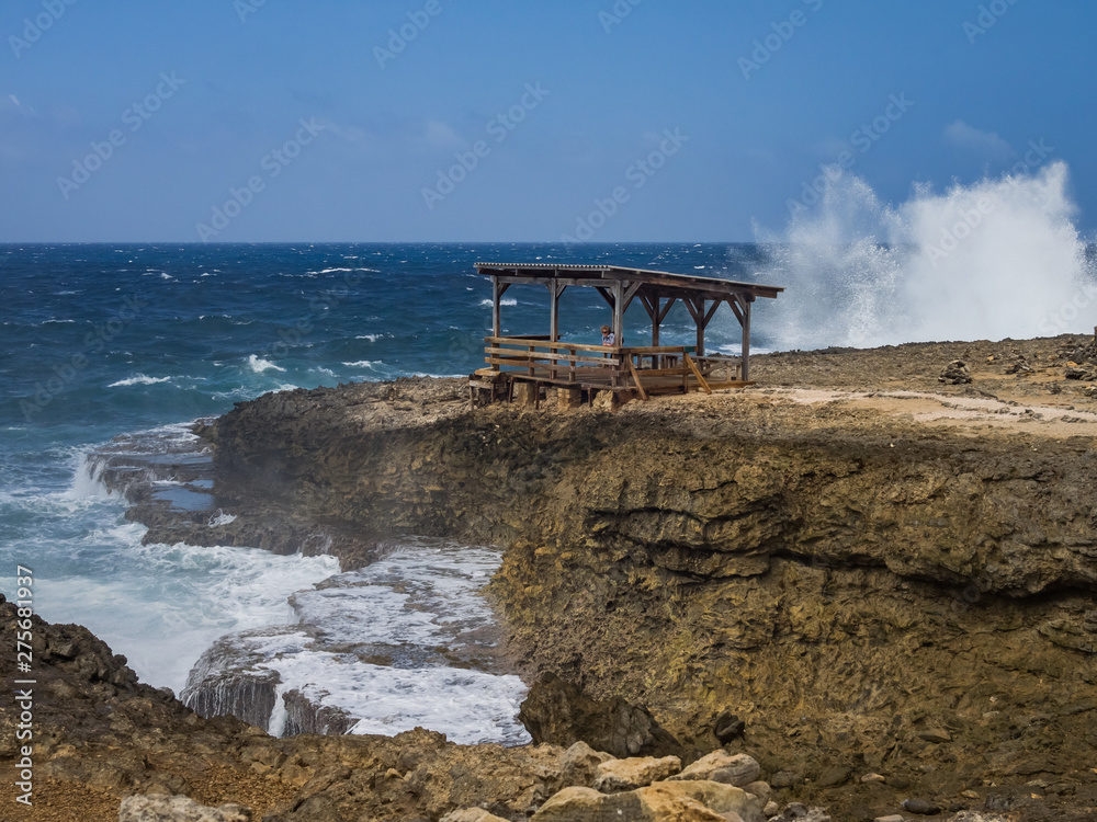 Crashing waves at Shete Boka National park, curacao Crashing waves at Shete Boka National park, curacao