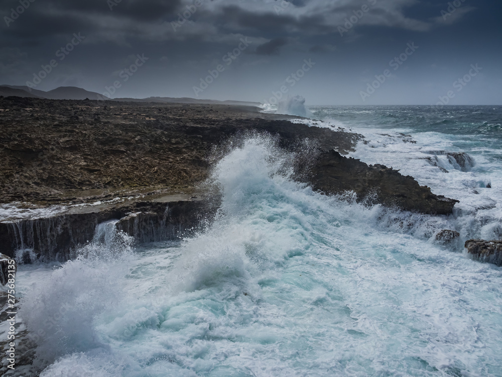Crashing waves at Shete Boka National park, curacao Crashing waves at Shete Boka National park, curacao