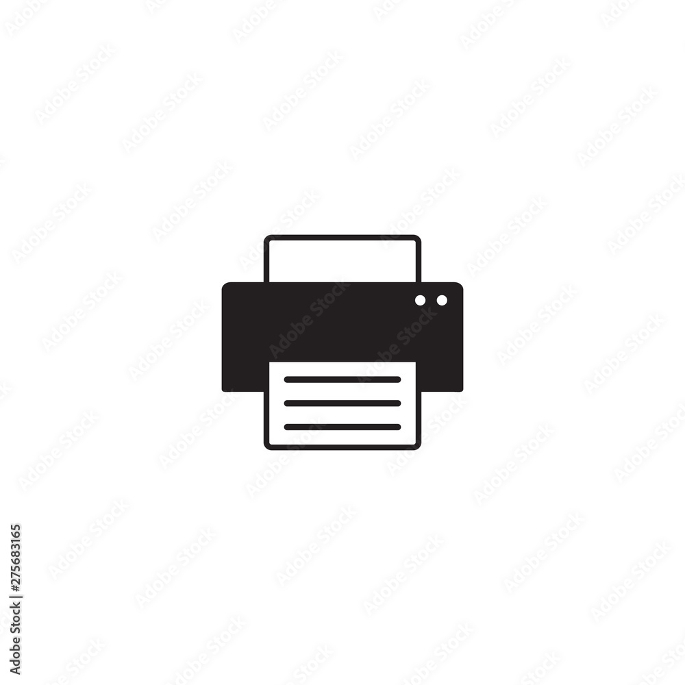 Print icon on the white background. Print icon on the white background.