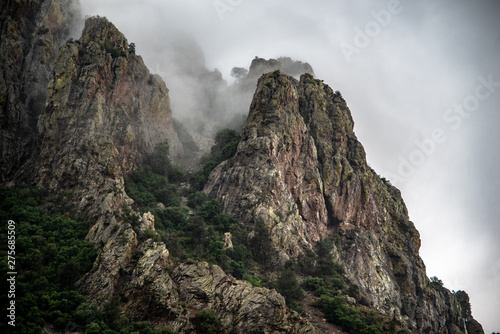 Chisos Mountain and clouds in Big Bend National Park