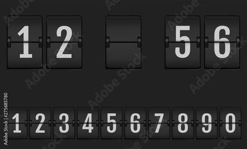 Numbers from Mechanical Scoreboard Alphabet.