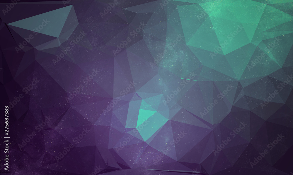 Purple green polygon abstract space background Purple green polygon abstract space background