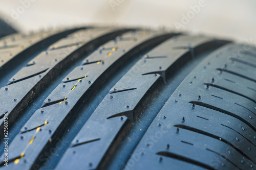 car tire, tread design with selective focus