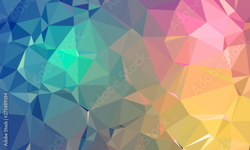 Colorful rainbow polygon abstract background