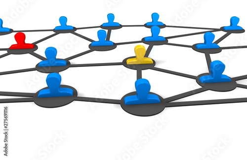 3d image of virtual men on glabal connection