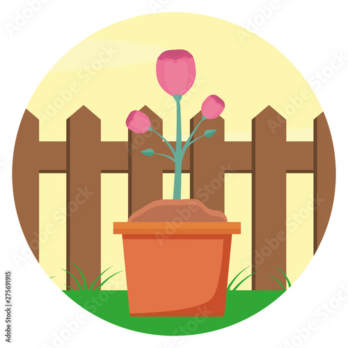 tools decoration gardening flat design