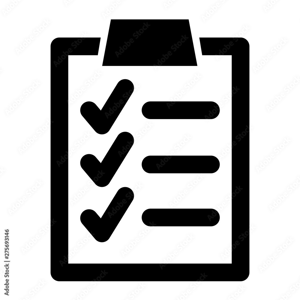 Check list icon vector. Check list symbol illustration.