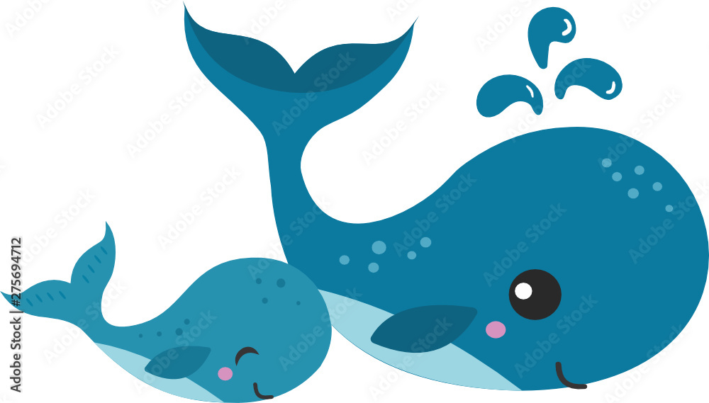 Obraz premium whalebabyblue