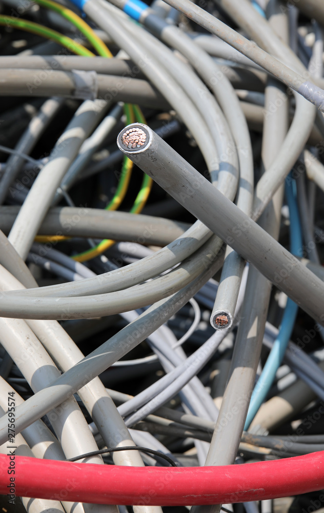 electric cables in the landfill for the recovery of the copper electric cables in the landfill for the recovery of the copper