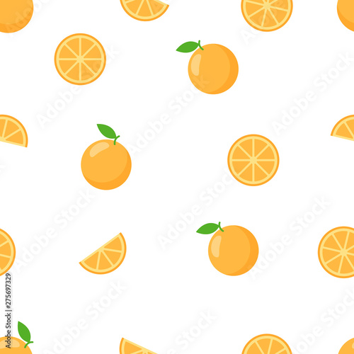 Background orange - seamless pattern in flat style.