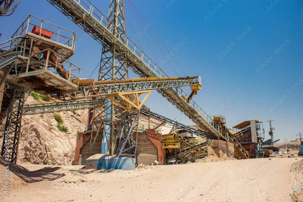 industrial object digging factory disabled not working production lines rust and old details in one of Arabian country in Middle East region industrial object digging factory disabled not working production lines rust and old details in one of Arabian country in Middle East region