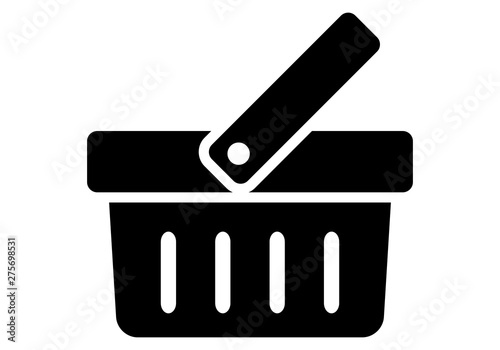 Icono negro de una cesta de la compra.