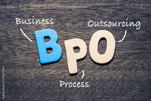 Konstfotografi BPO Wood Letters Acronym