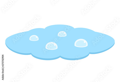 Blue water puddle vector icon