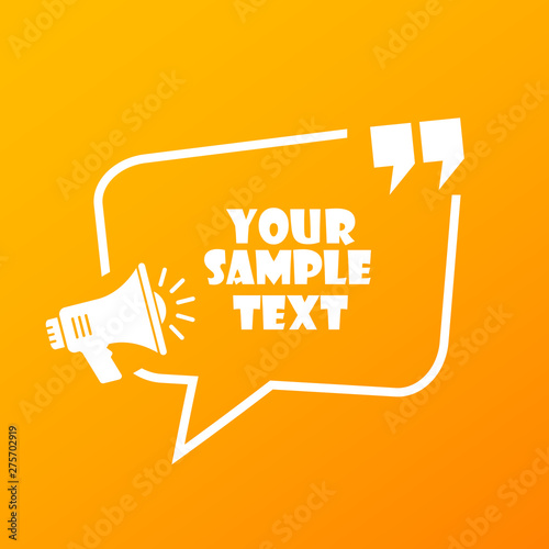 Sample text frame design