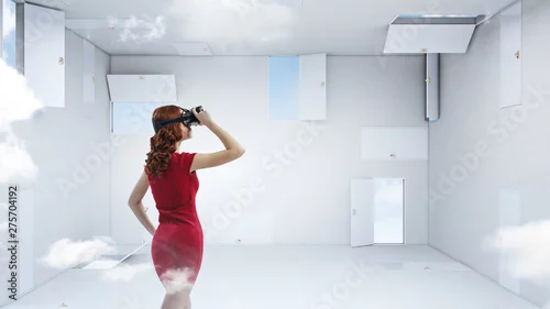 Obraz Right decision making and virtual reality. Mixed media