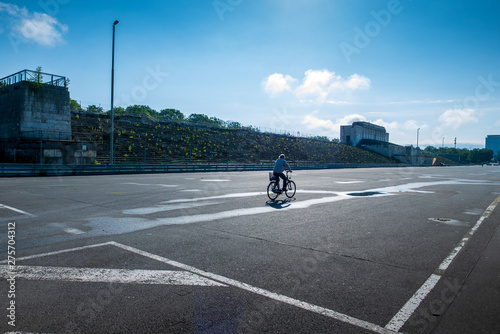 NUREMBERG, GERMANY - JUNE 13, 2019: The great road is almost 2 km long and 40 m wide. It was intended to be the central axis of the site and a road parade for the Wehrmacht during the Nazi period photo