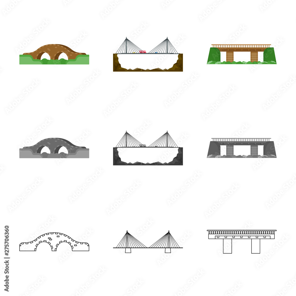 Isolated object of connection and design sign. Collection of connection and side stock vector illustration. Isolated object of connection and design sign. Collection of connection and side stock vector illustration.