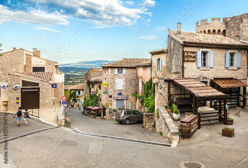 Street of medieval village of Gordes photo