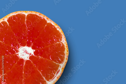 background with a big red tangerine photo