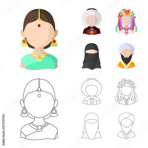 Vector illustration of imitator and resident symbol. Collection of imitator and culture stock symbol for web.