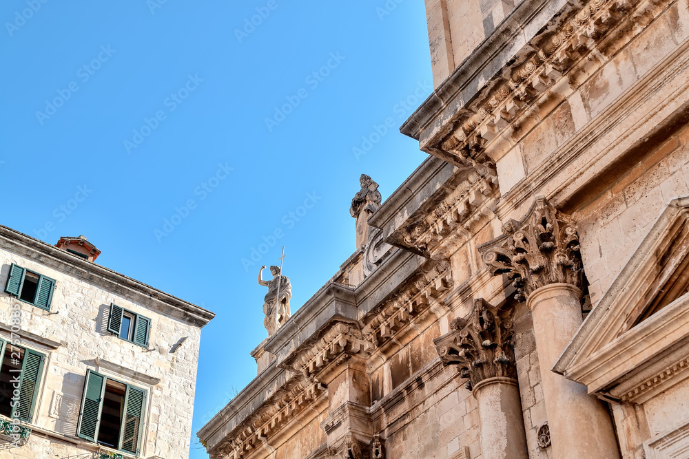 Facade of the Church. Dubrovnik, Croatia