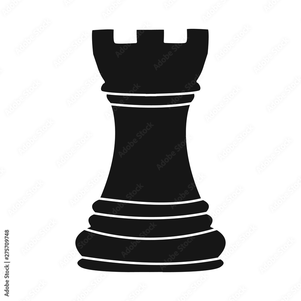 Vector design of rook and black sign. Set of rook and tower vector icon for stock. Vector design of rook and black sign. Set of rook and tower vector icon for stock.