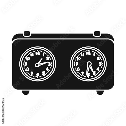 Isolated object of clock and timer symbol. Set of clock and checkmate vector icon for stock.