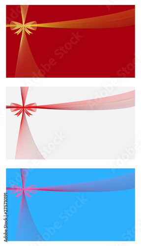 ribbon and bow with background in red, white and blue colors