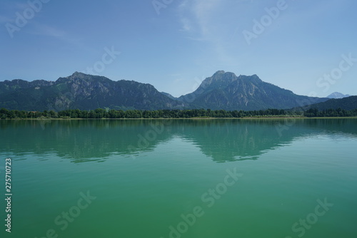 Neuschwanstein lies at the foot of the Forggensee in Bavaria