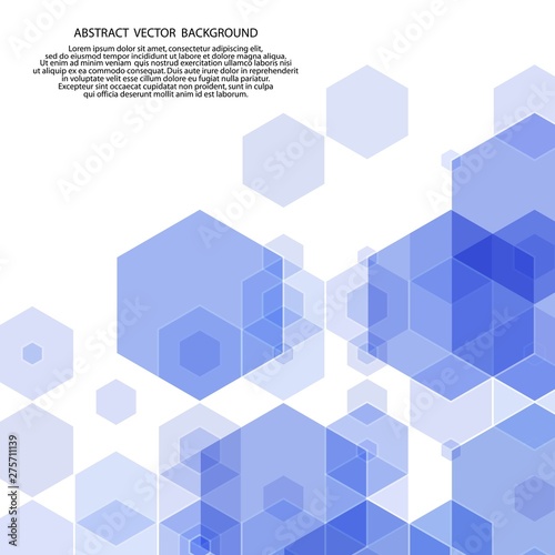 abstract background. layout for advertising blue hexagons. eps 10