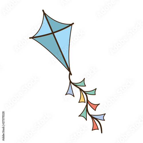 blue colored kite flying with white background