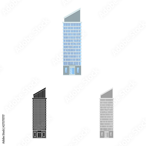 Vector design of house and apartment logo. Set of house and panoramic stock vector illustration.