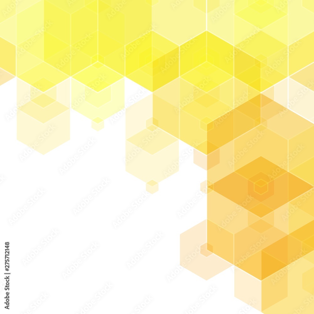Abstract yellow hexagon background. layout for the presentation. template for business design.