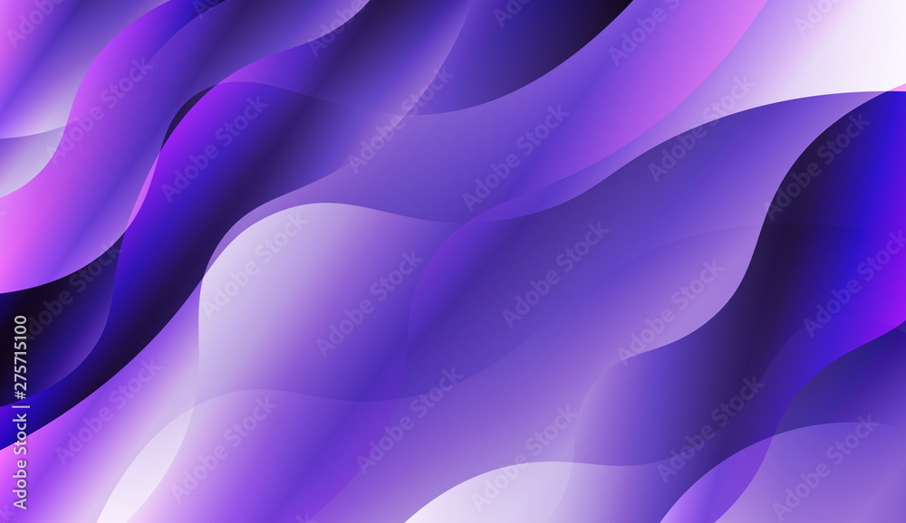 Obraz premium Abstract Waves. Futuristic Technology Style Background. For Your Design Wallpapers Presentation. Vector Illustration with Color Gradient