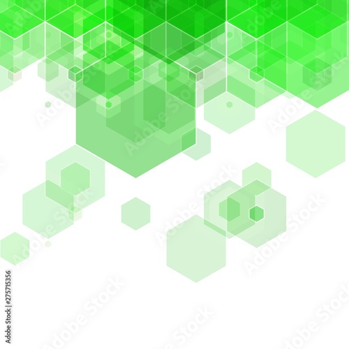 green abstract background of hexagons. presentation layout. eps 10