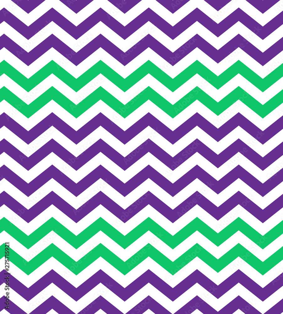 Purple green horizontal chevron pattern on white Purple green horizontal chevron pattern on white
